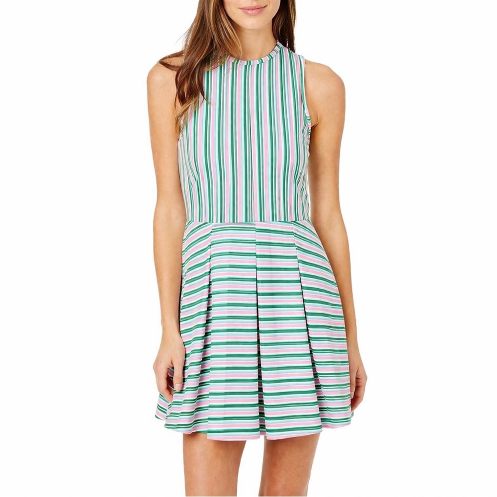 NWT Addison Bay Striped Racquet Performance Dress Sleeveless Sporty Sz XS - Picture 3 of 9